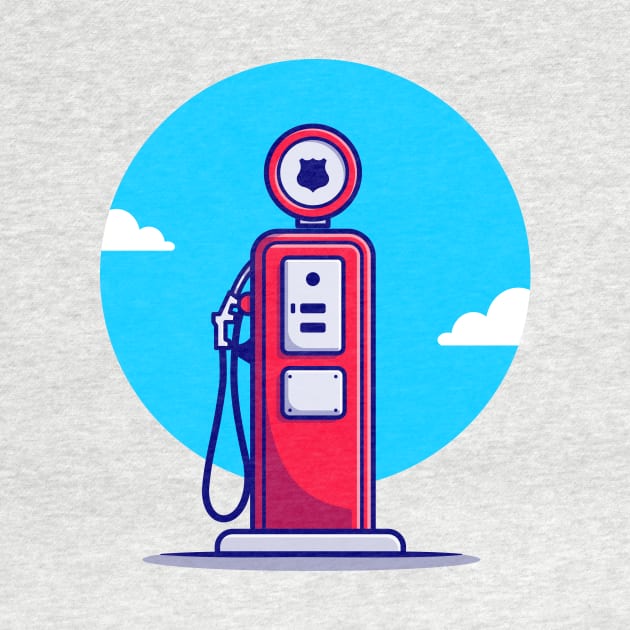 Gas Station Cartoon Illustration by Catalyst Labs